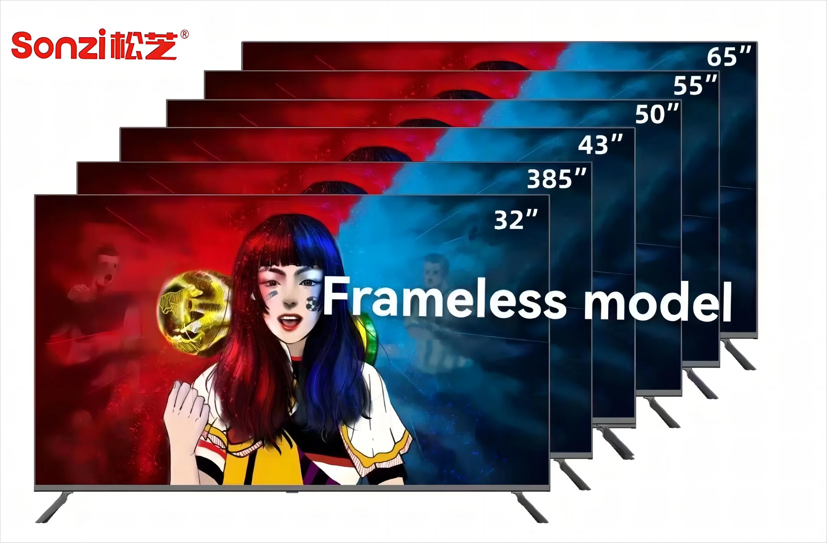 65 Inch 4K LED Hotel LED TV Karaoke Frameless Smart TV Wholesale/Supplier Prices with USB/VGA