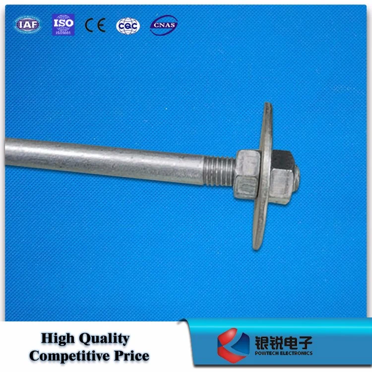 M16*1800mm Galvanized Steel Anchor Rod Ground Stay Rod