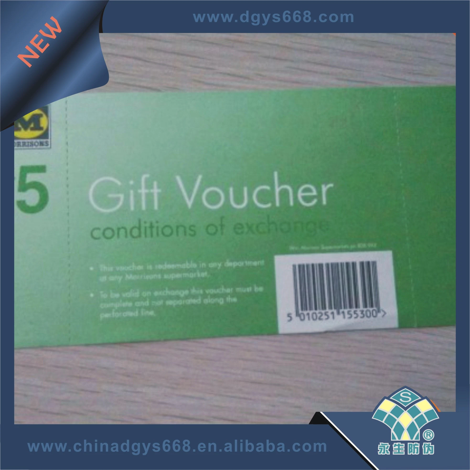 Custom Security Paper Printing Gift Voucher Booklet Ticket