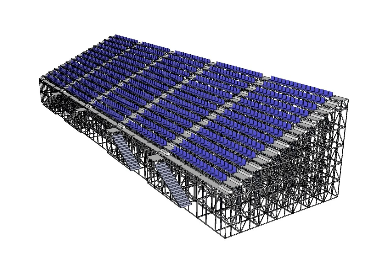 Jy-716 Soporte de fútbol con asiento de banco para jugadores Asiento de estadio de béisbol para gradas