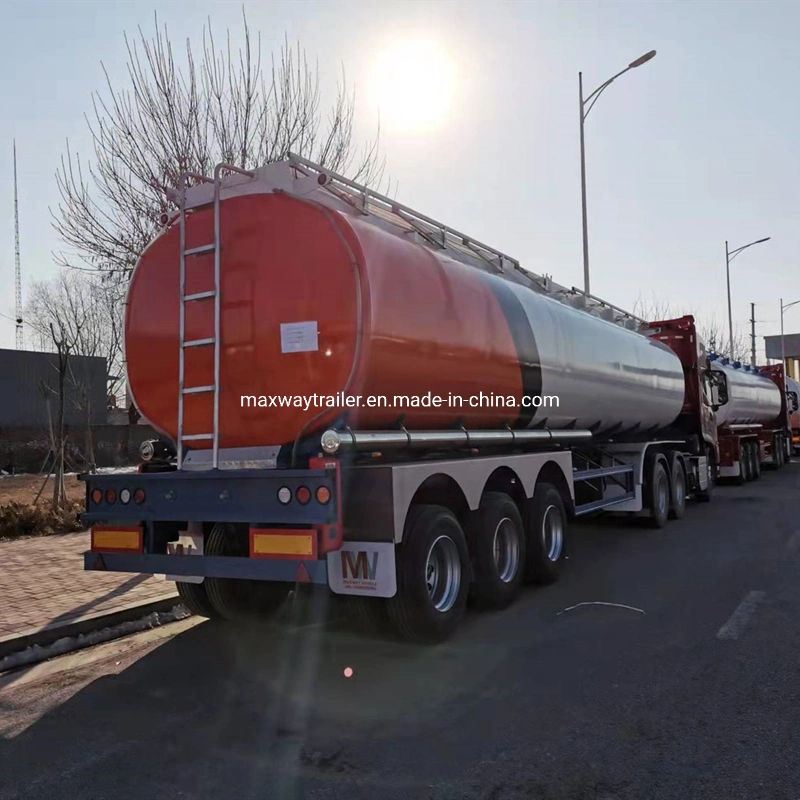 3 ejes 45000 50000 litros del depósito de combustible de aluminio de acero semi remolque