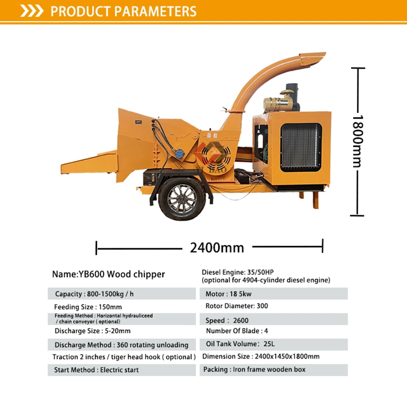 Large Power Tractor Wood Branch Cutting Chipper Firewood Processor Machine for Home Wood Chipper Machine Shredder