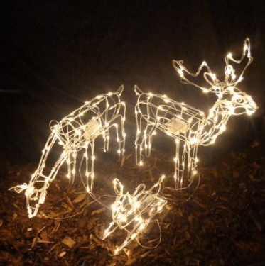 Large Outdoor Waterproof Christmas Reindeer Motif Lights for Street Decoration