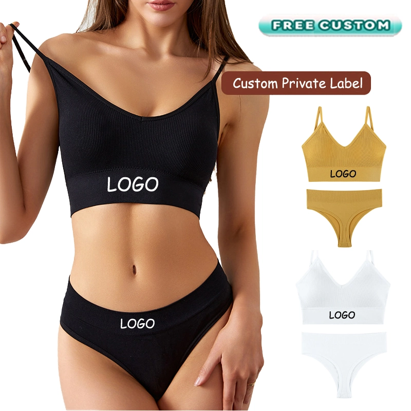 Fashion Ladies Sports Bra and Briefs Ladies Lingerie Set Low Price Sale