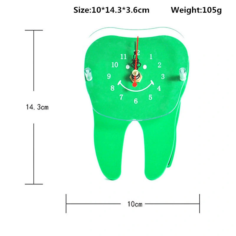 La nouvelle clinique de la décoration de style de dent dents dentaires Desk Horloge de forme