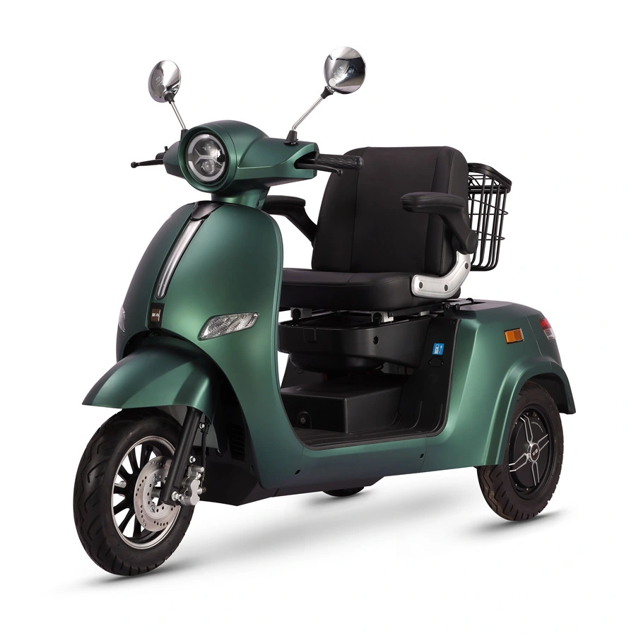 Scooter elétrica de 3 rodas de adulto amplamente utilizada Tuk Tuk 3 Motociclo de rodas triciclo eléctrico de bicicleta