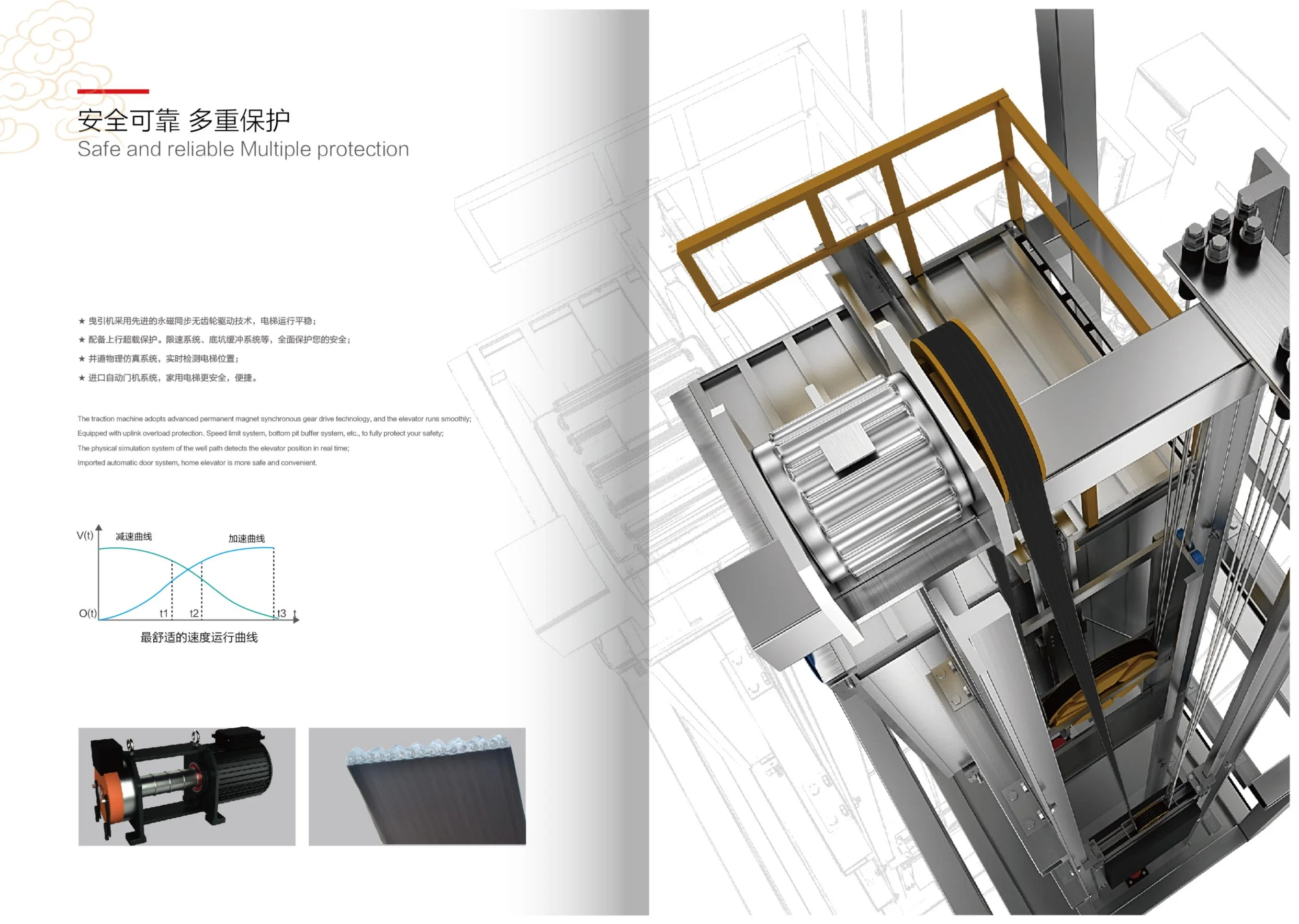 Eac Certified Glass and Etching Car Elevator for Russia Market