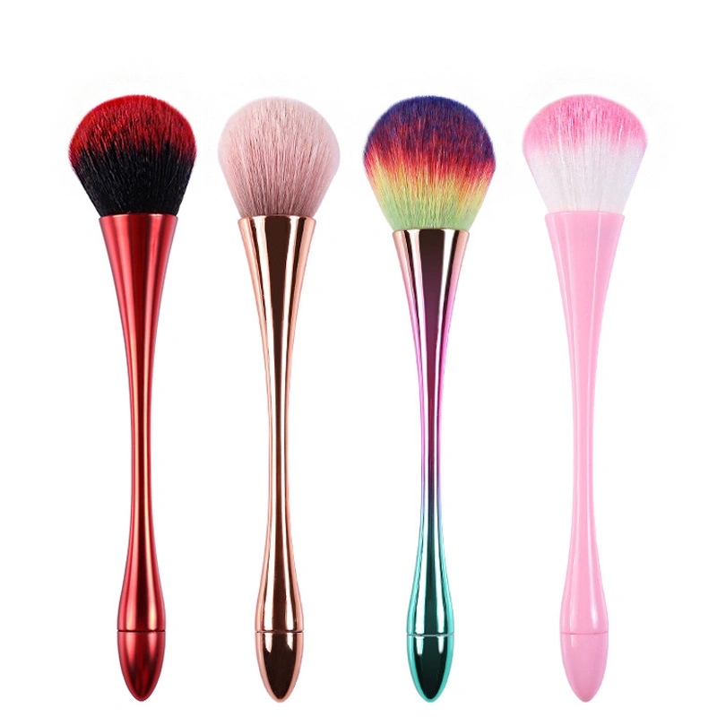 Hot Sale doux de la poussière d'Ongles Dissolvant de gradient de brosse longue poignée couleur UV Gel nettoyant d'Ongles balais brosse Manucure Maquillage