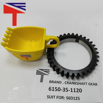 Machinery Engine Parts 6150-35-1120 Crankshaft Gear for Wheel Loader S6d125