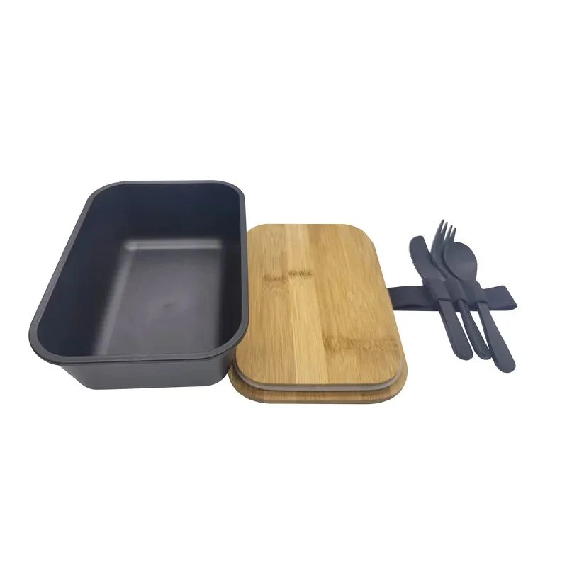 Almoço Aveco Custom Design Box, à prova de fugas, com qualidade alimentar, almoço Eco Conjunto de caixa com tampa de bambu Talheres