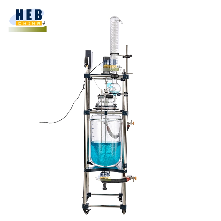 50L New Type Glass Jacketed Reactor/ Double Layer Glass Reactor with Heating Bath