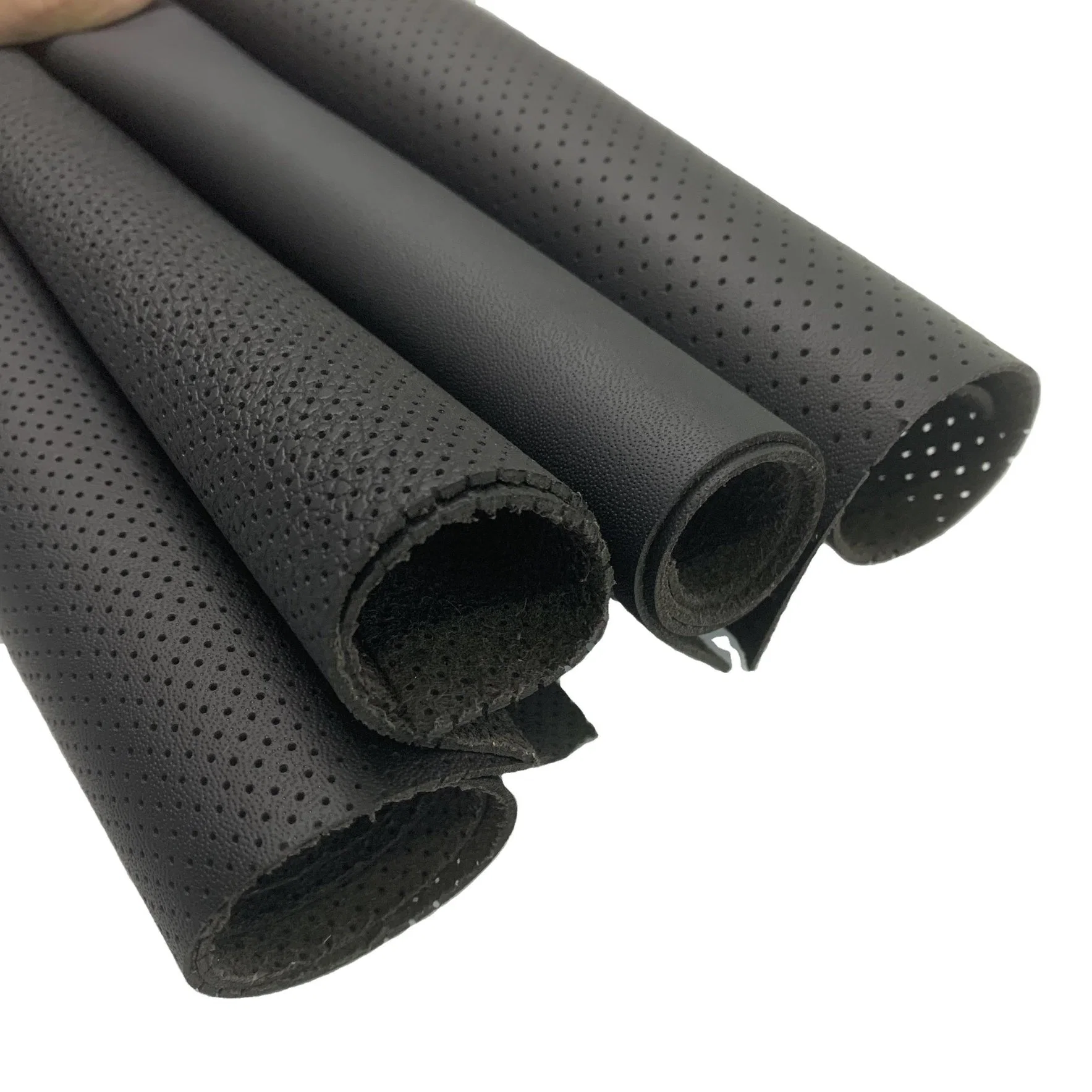 Waterproof Carbon Fiber Leather Fabric Glossy High End Fiber Leather for Bag Making