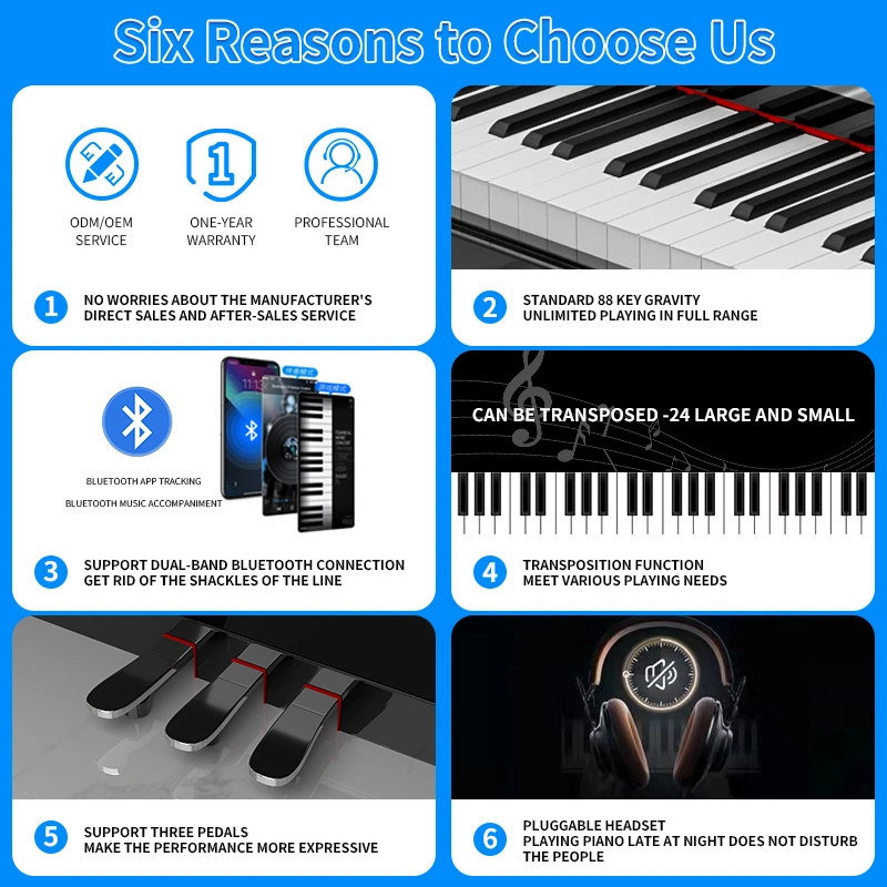 Price Piano Digital Piano 88 Keys Musical Instruments China Upright Piano for Sale