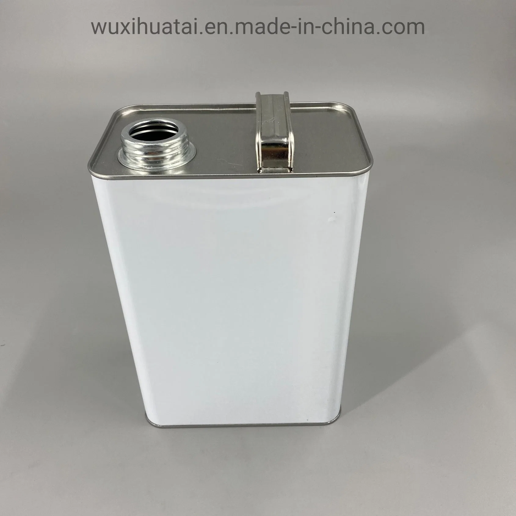 Gallon Square F-Style Tin Can, White Color Container Box Packing The Engine Oil