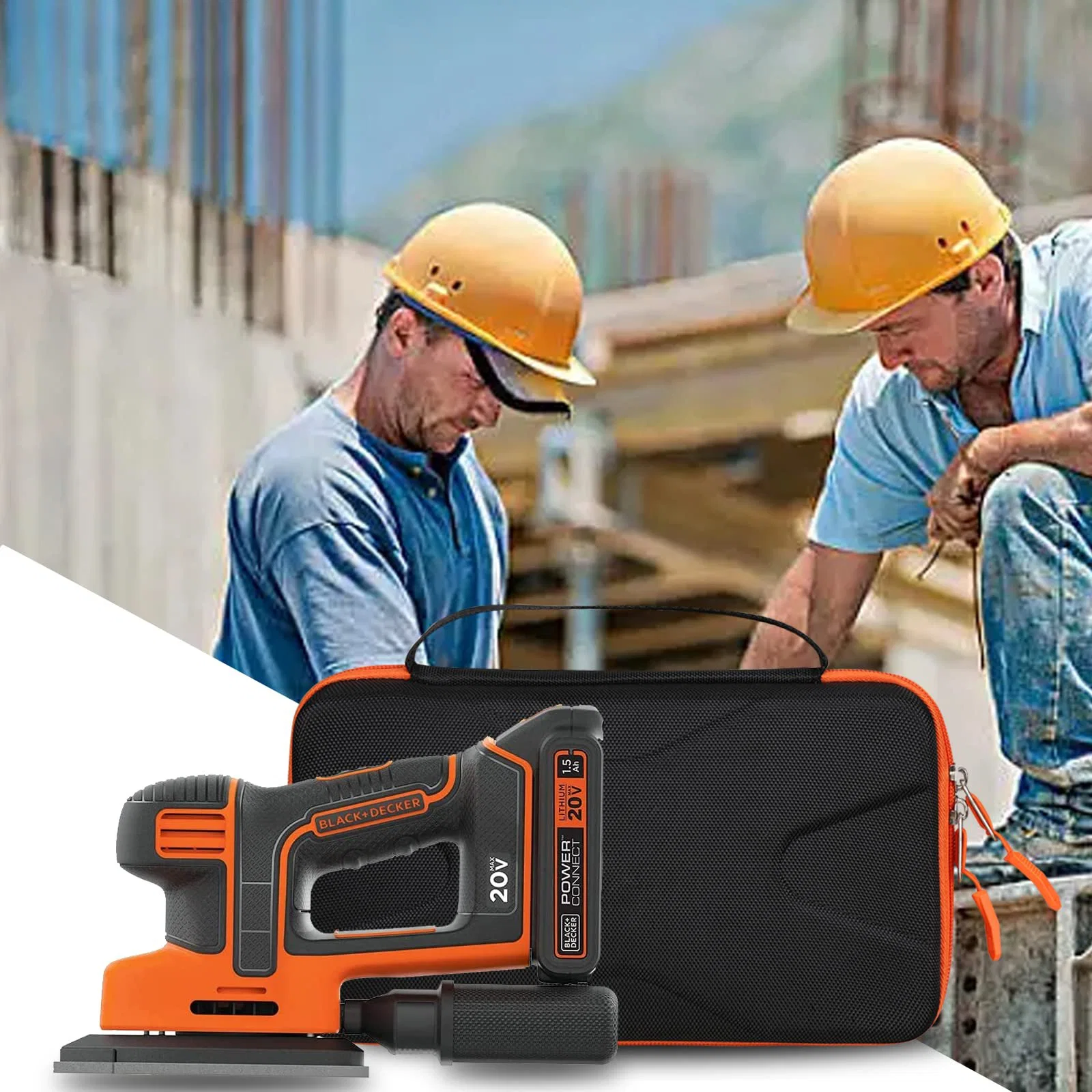 Sustitución de la funda rígida para la herramienta de lijadora de hojas Black+Decker 20V Max Caso