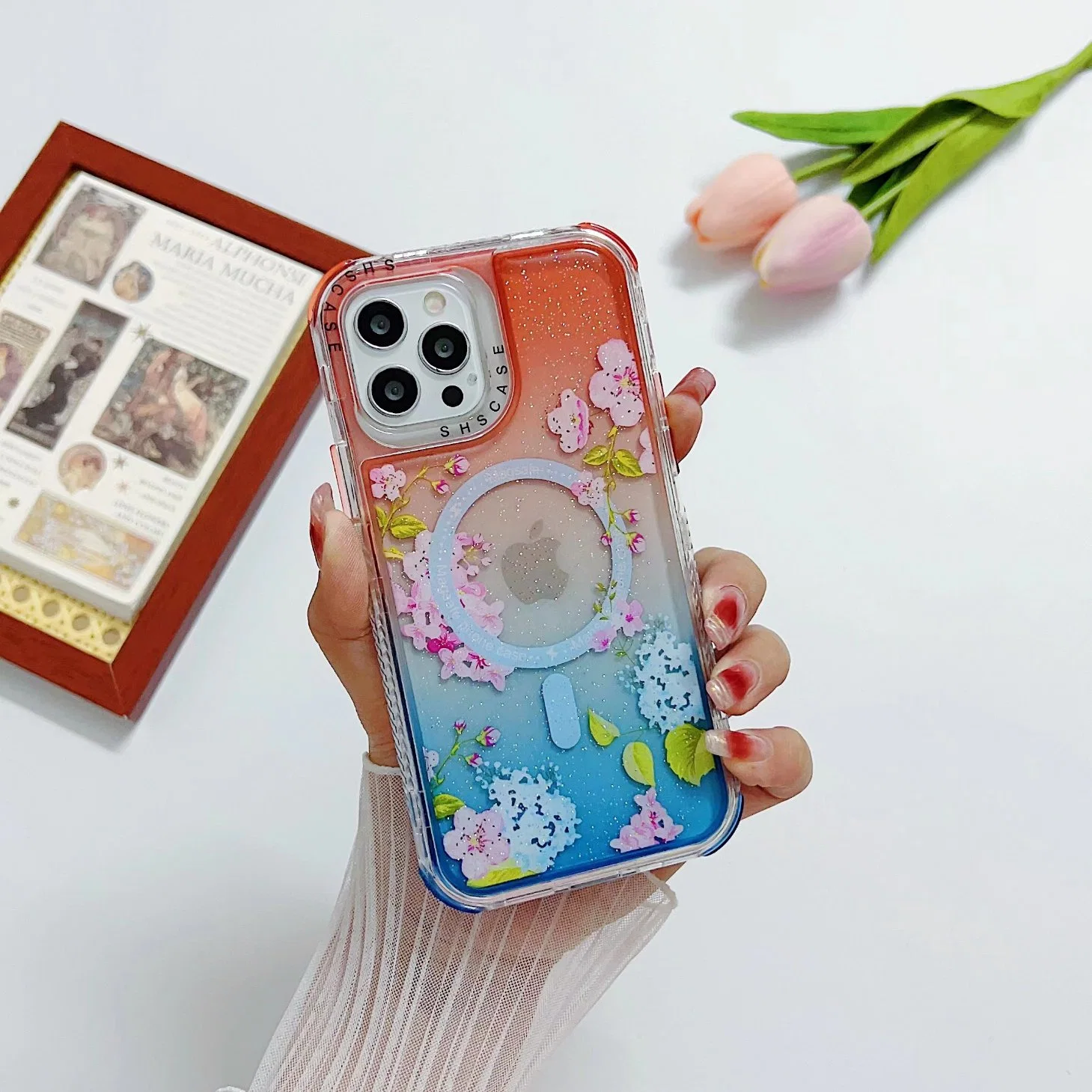 Fashion Transparent TPU Mag Safe Magnetic Phone Cases Magnetic Wireless Phone Covers Cases for iPhone 13 14 PRO Max 12 11 Plus