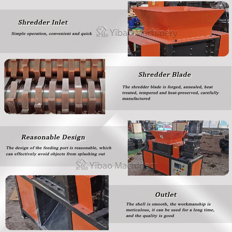 Waste Plastic PVC PP PE Plastic Block Shredder Shredder Recycling Machine