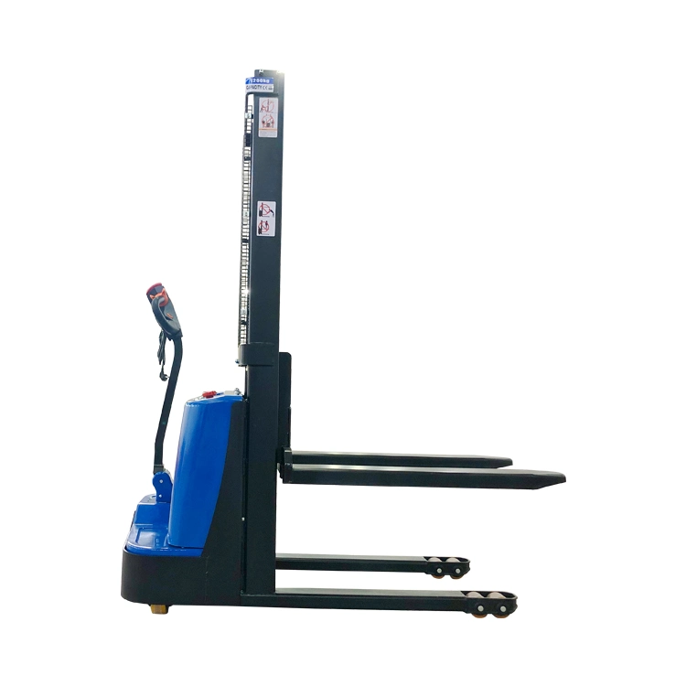 Not Adjustable Battery Tder China Hydraulic Manual Full Forklift Electric Stacker with Factory Price