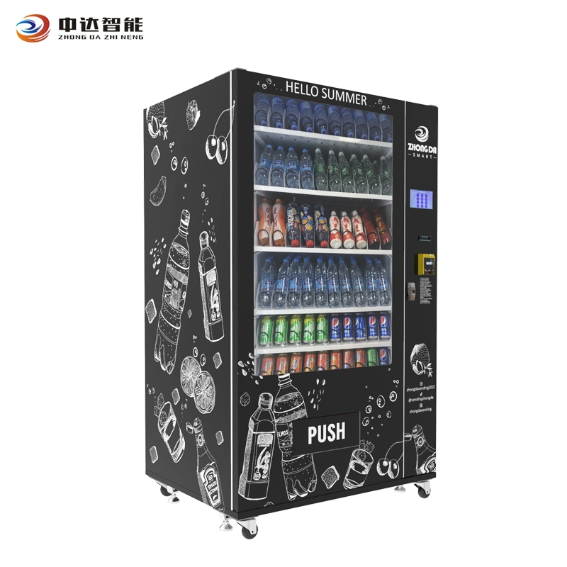 New Design Automatic Touch Screen Cold Drinks and Snacks Vending Machines