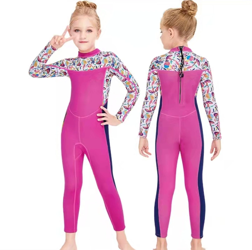 Wetsuit for Kids Girls Swimsuit Fullsuit, Long Sleeve, Toddler Child Junior Youth Swimming, Diving, Surfing