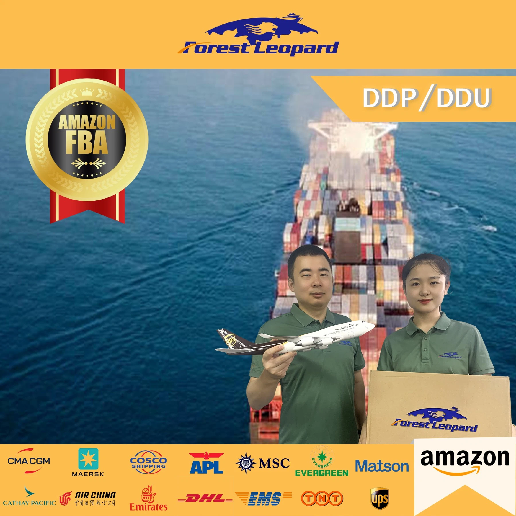 Amazon Fba DDP Freight Forwarder From China to Thailand Colombia by Sea Shipping Agent for India Freight Forwarder China to UK