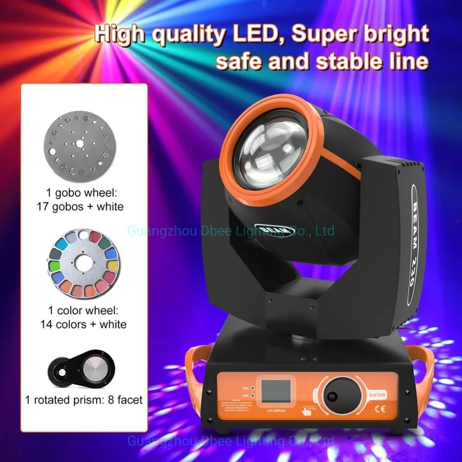 KTV Machine 230W Sharpy 7r Beam Moving Head Stage Light with Touch Screen with Touch Screen Chinese Theme Park