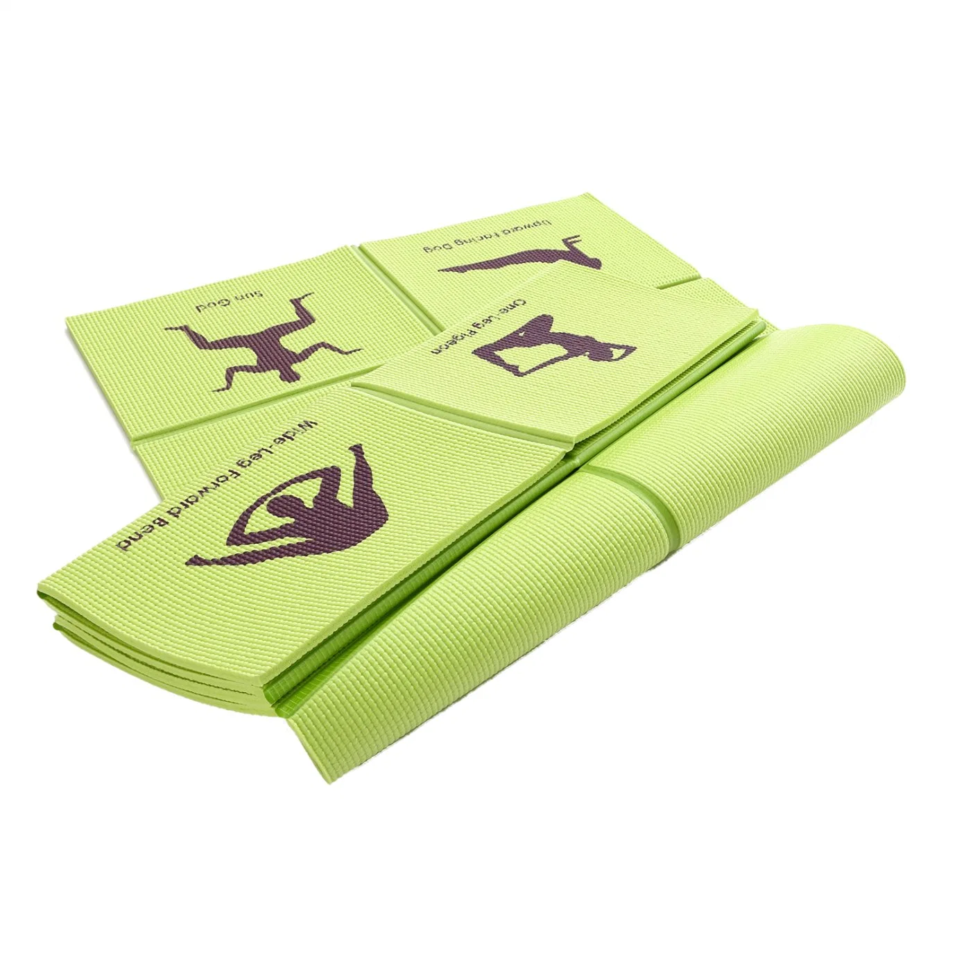 Non-Slip Custom Print 6mm Travel Foldable PVC Yoga Mat for Kids