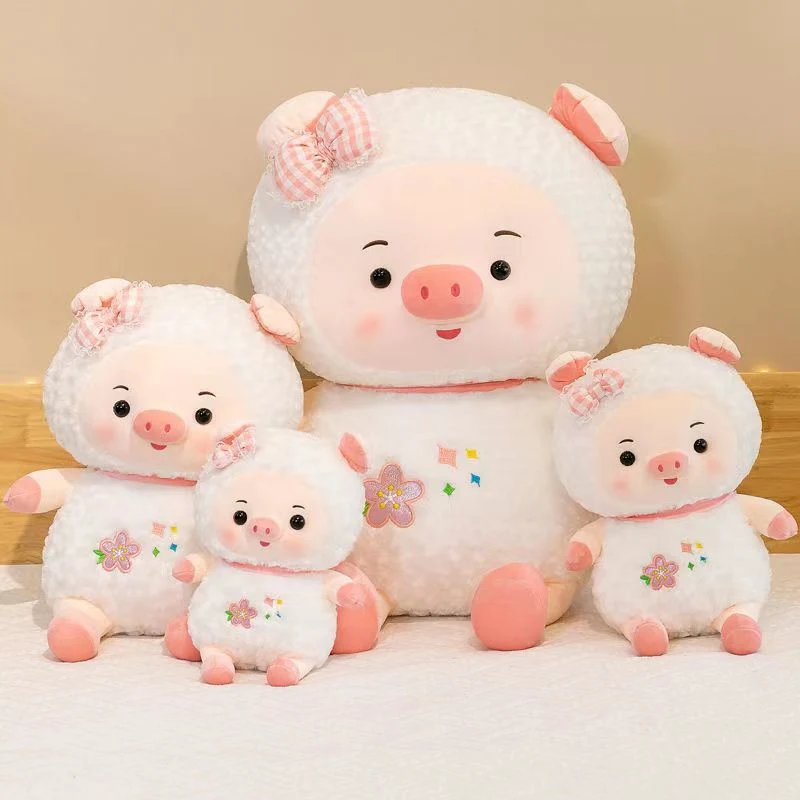 Cute Cartoon Piglet Doll Plush Toy Kids Soothing Sleeping Doll Ragdoll Birthday Gift