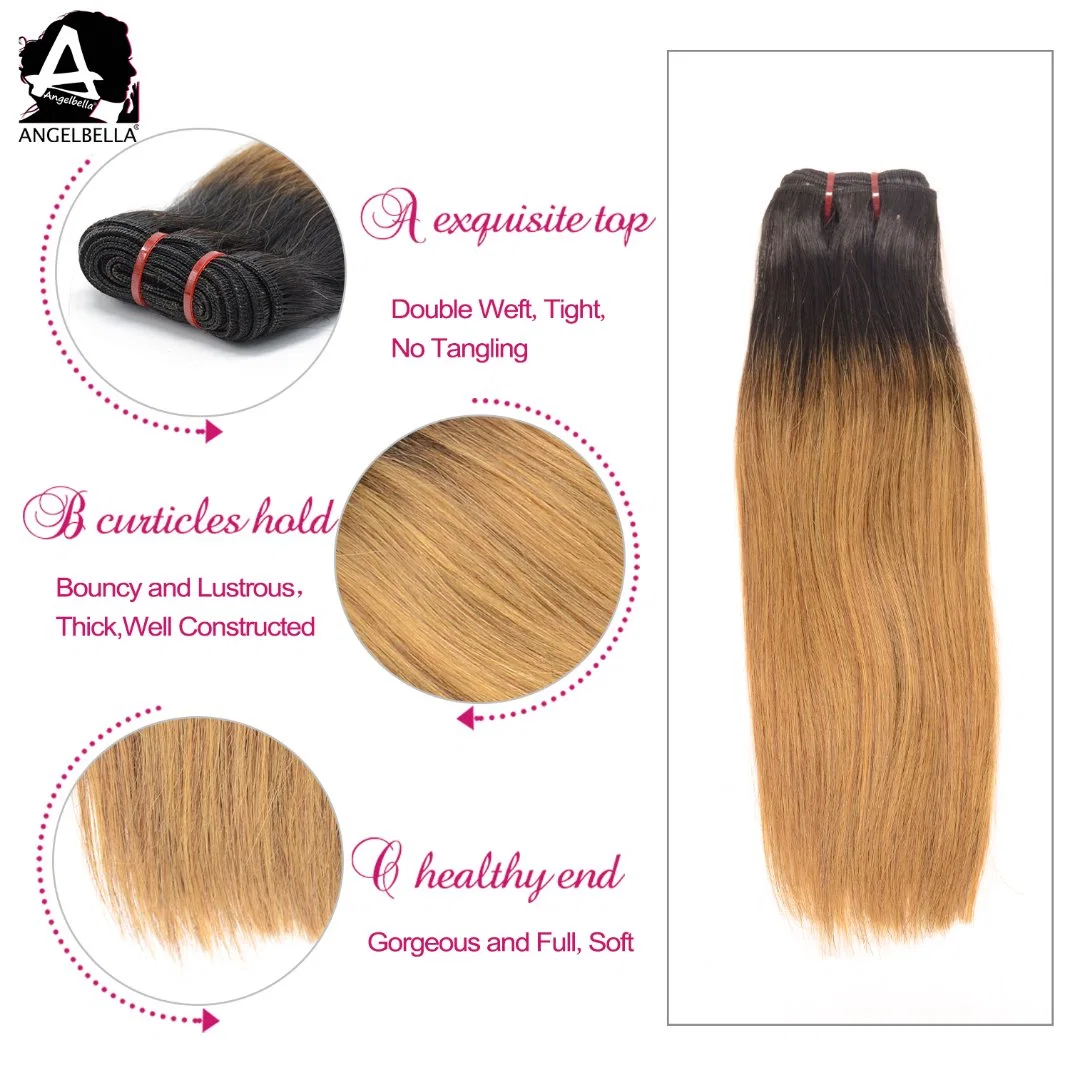 Nuevo diseño Angelbella Cabello Humano 100% virgen brasileño visón Ombre 1b#30# el Cabello Remy