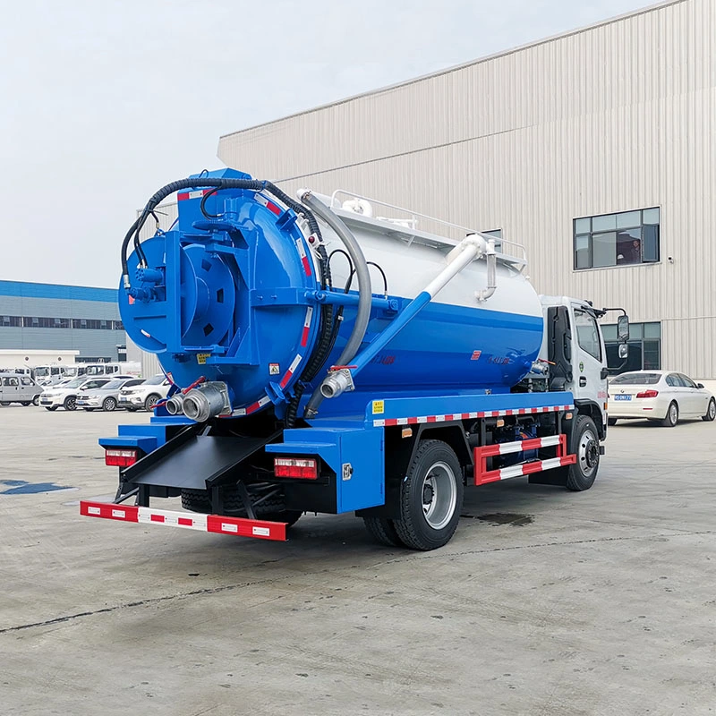 China Brand Dongfeng 4*2 12.5 Cbm Vacuum Pump Sewage Suction Cleaning Truck with High Pressure