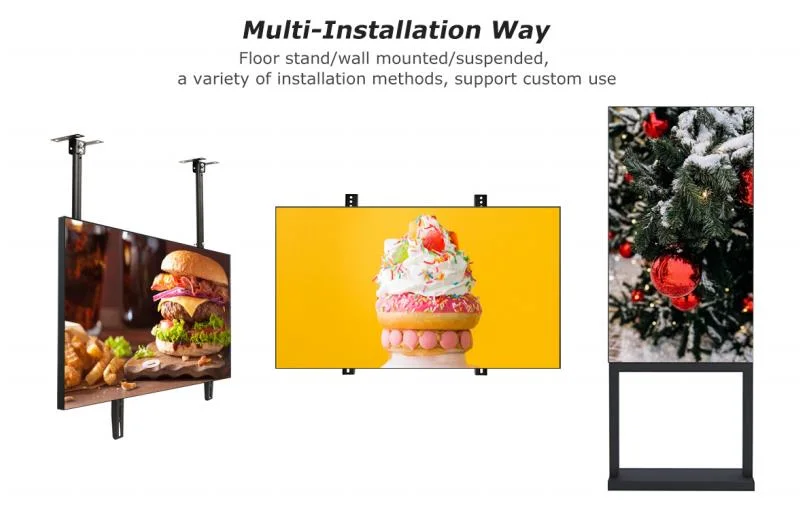 Indoor Wall-Mounted Digital Signage LCD Screen Display Smart TV Monitor Touch Kiosk Advertising Player Screen