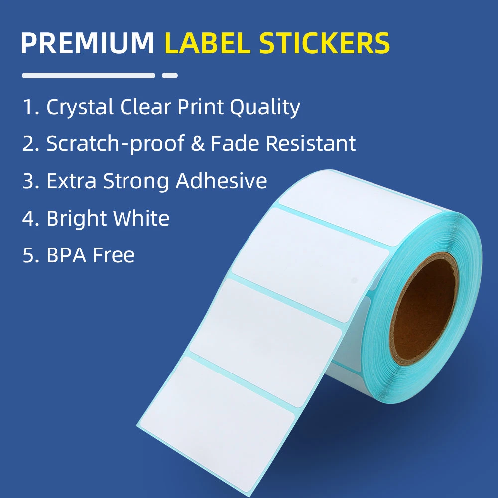 China Wholesale/Supplier Can Customize Any Size Direct Thermal Label Sticker Bar Code Label Maker