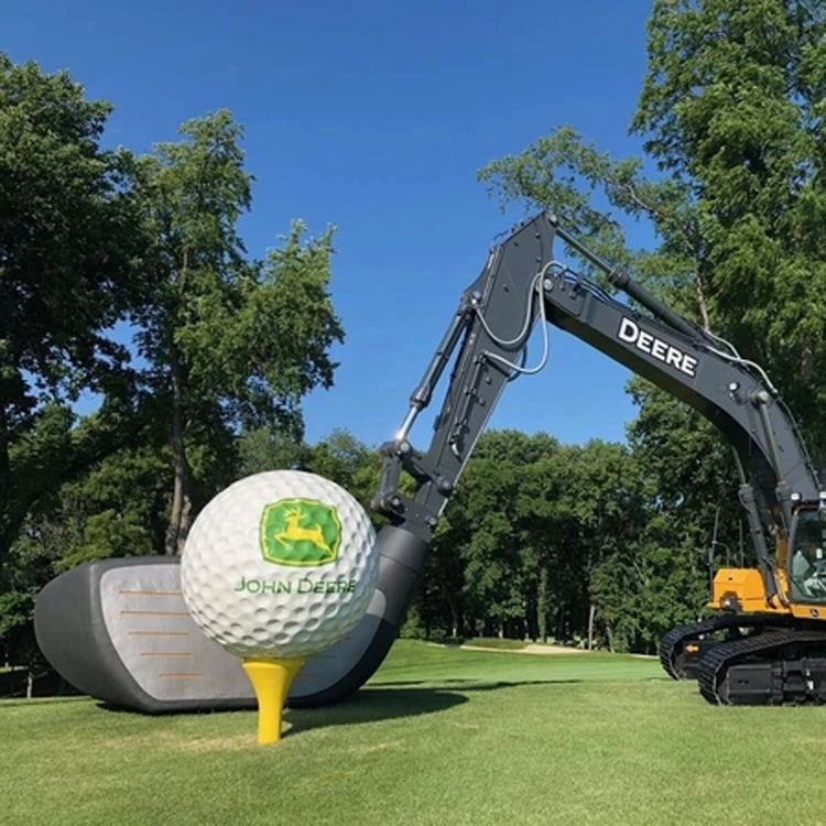 Park Dekoration Kundenspezifische Größe Fiberglas Dekorative Golf Ball Skulptur