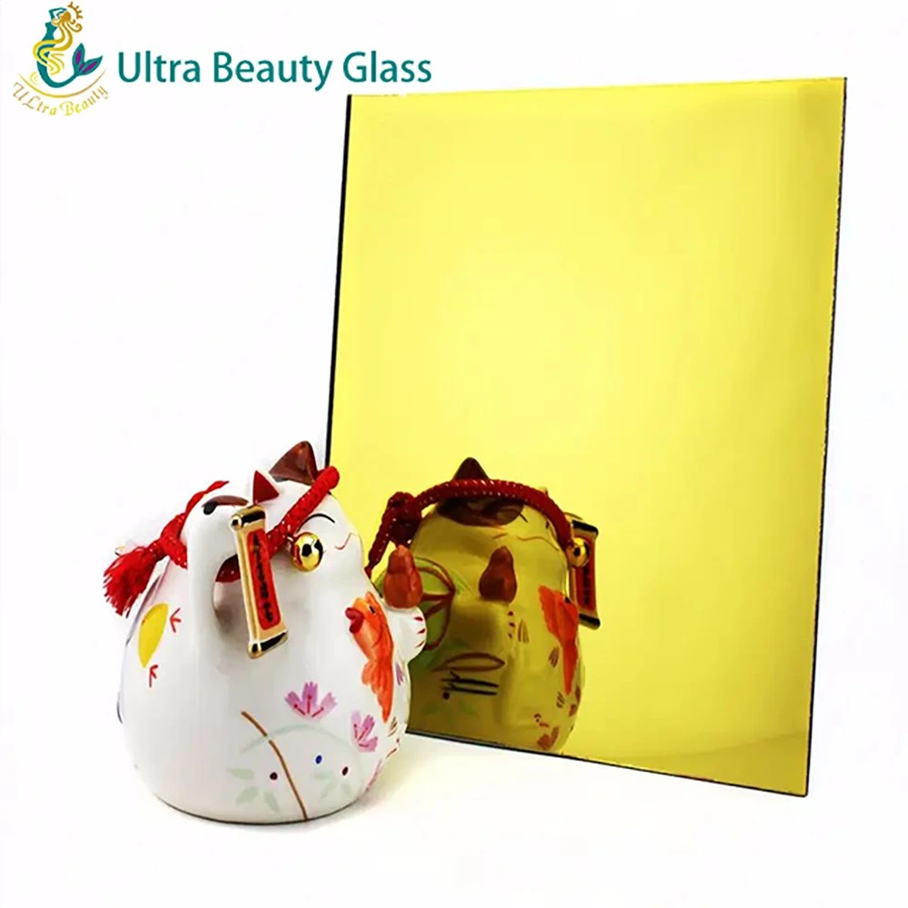 Custom Cut Colored Bronze Golden Decorative Double Coated Aluminum Mirror Glass