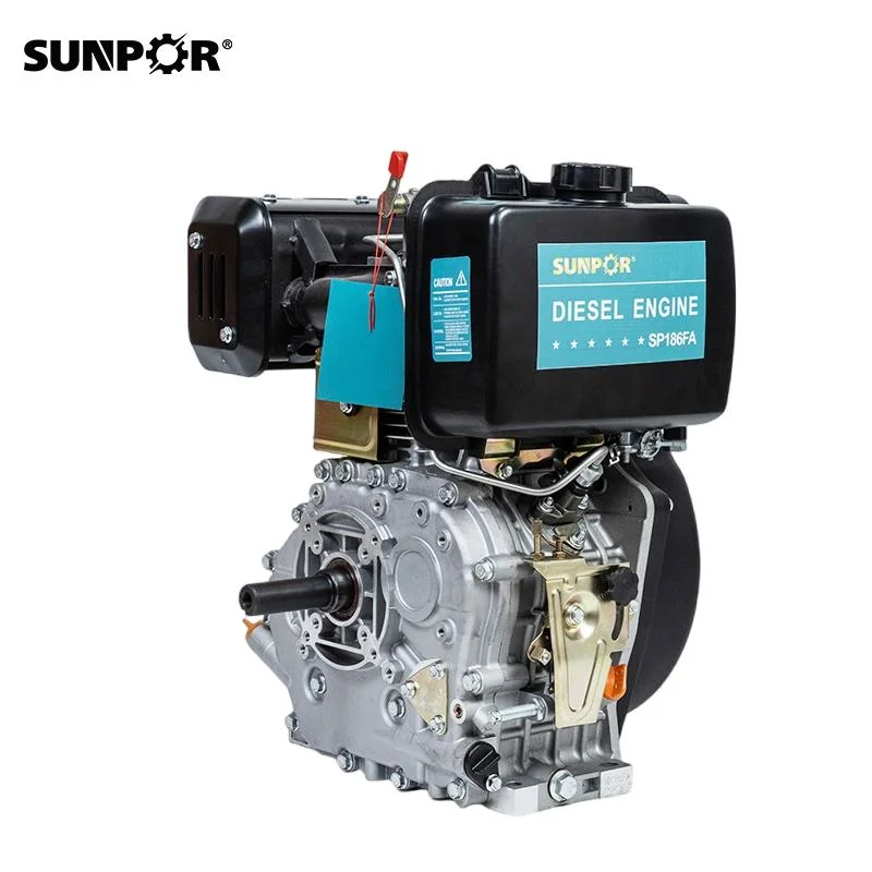 8hp Aire Motores diesel pequeños de bajo costo Sp186f de un solo cilindro Potencia máxima