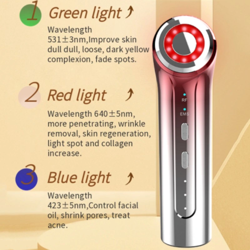 O EMS RF face elevador eléctrico de elevação Massagem Dispositivo beleza facial 2022 Home Use a terapia de luz LED plasma skin limpar equipamentos portáteis
