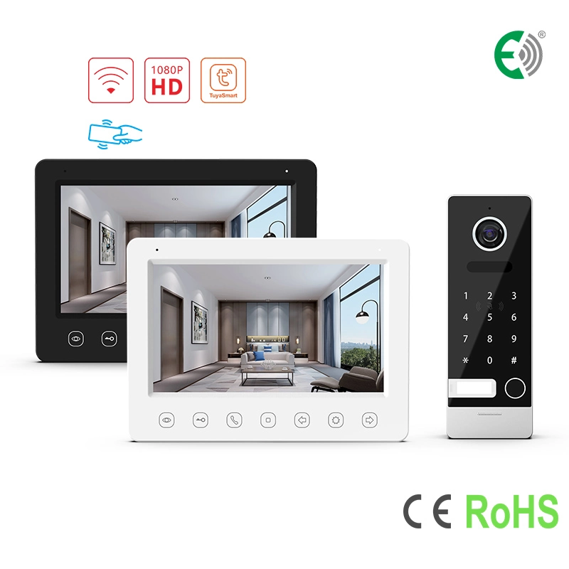 4-Wire WiFi 7" HD Home Security Interphone Door Bell Video Doorphone