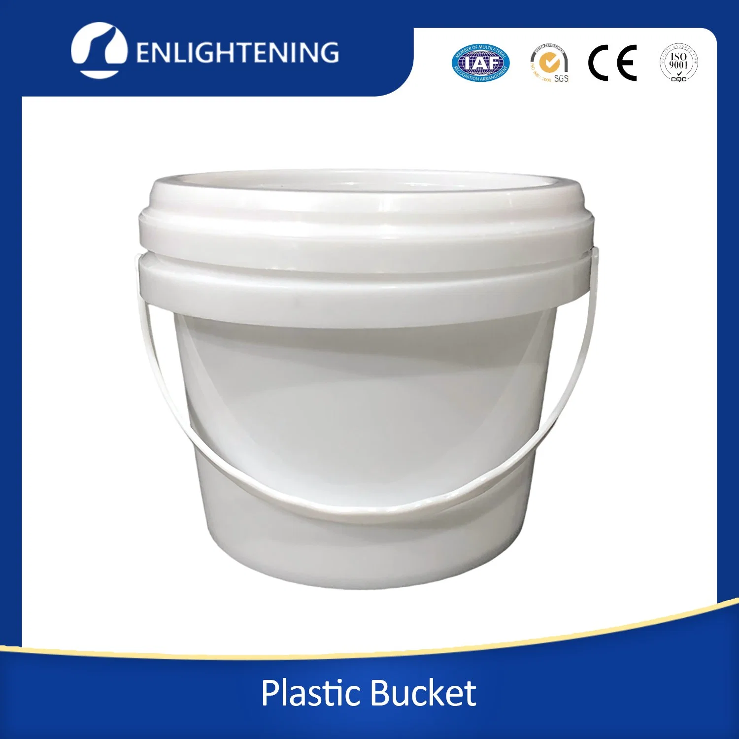 Factory Price 20 Litre Square Plastic Pail with Lid Supply From Stock