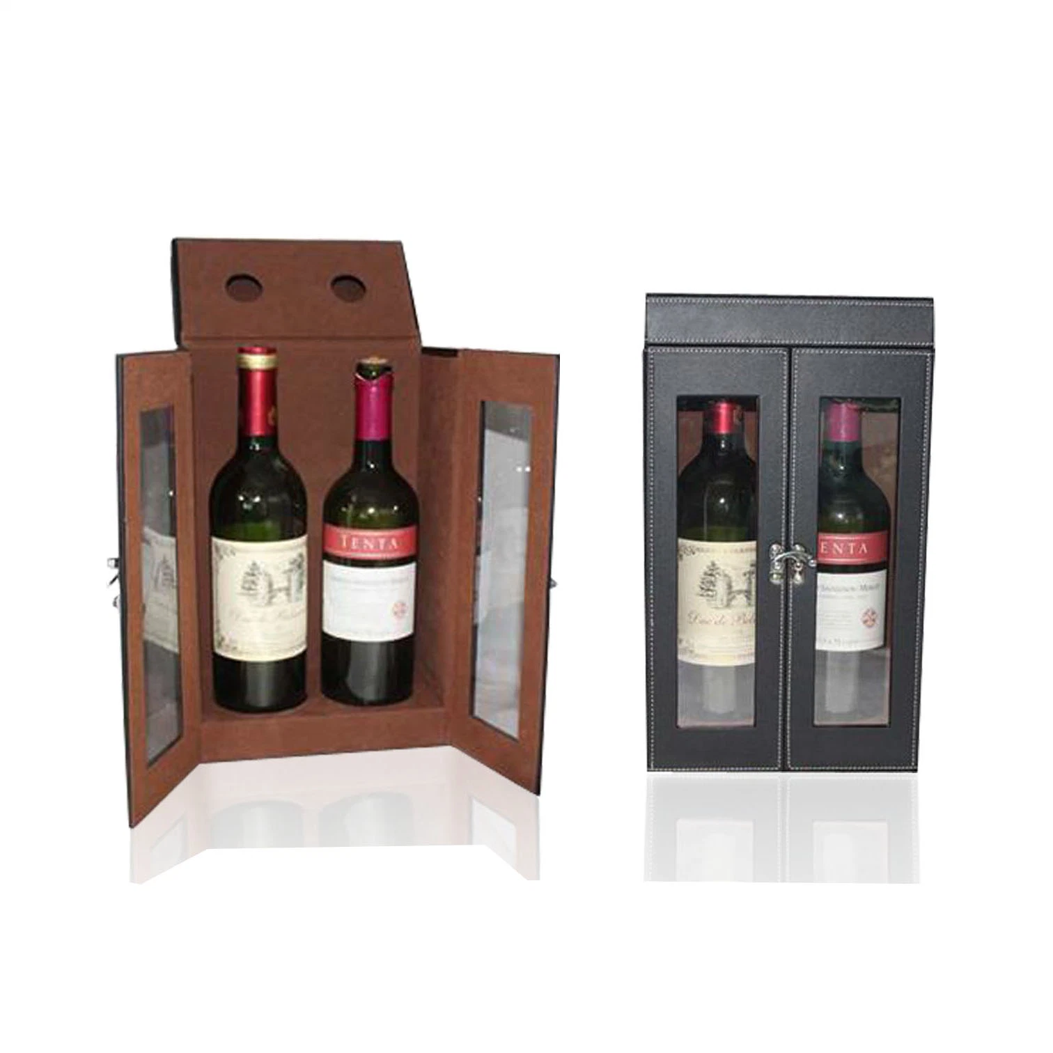 Fancy 3D Printing Two Bottles Wine Box (6496)