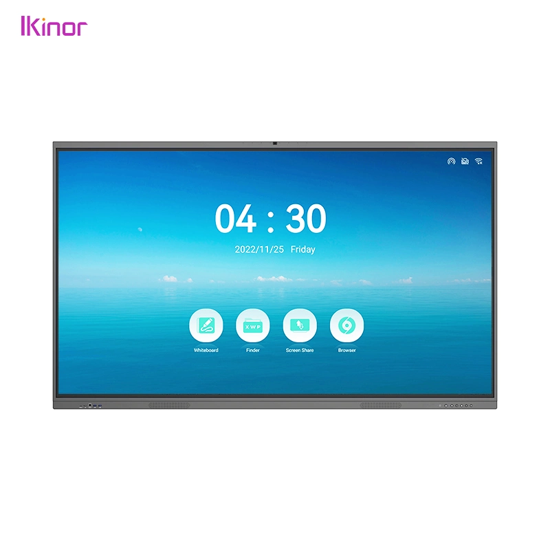 Ikinor OEM ODM T982 CVT 311d2 65 75 86 98 لوحات مسطحة تفاعلية لنظام Android 11 الثنائي المزود بشاشة لمس