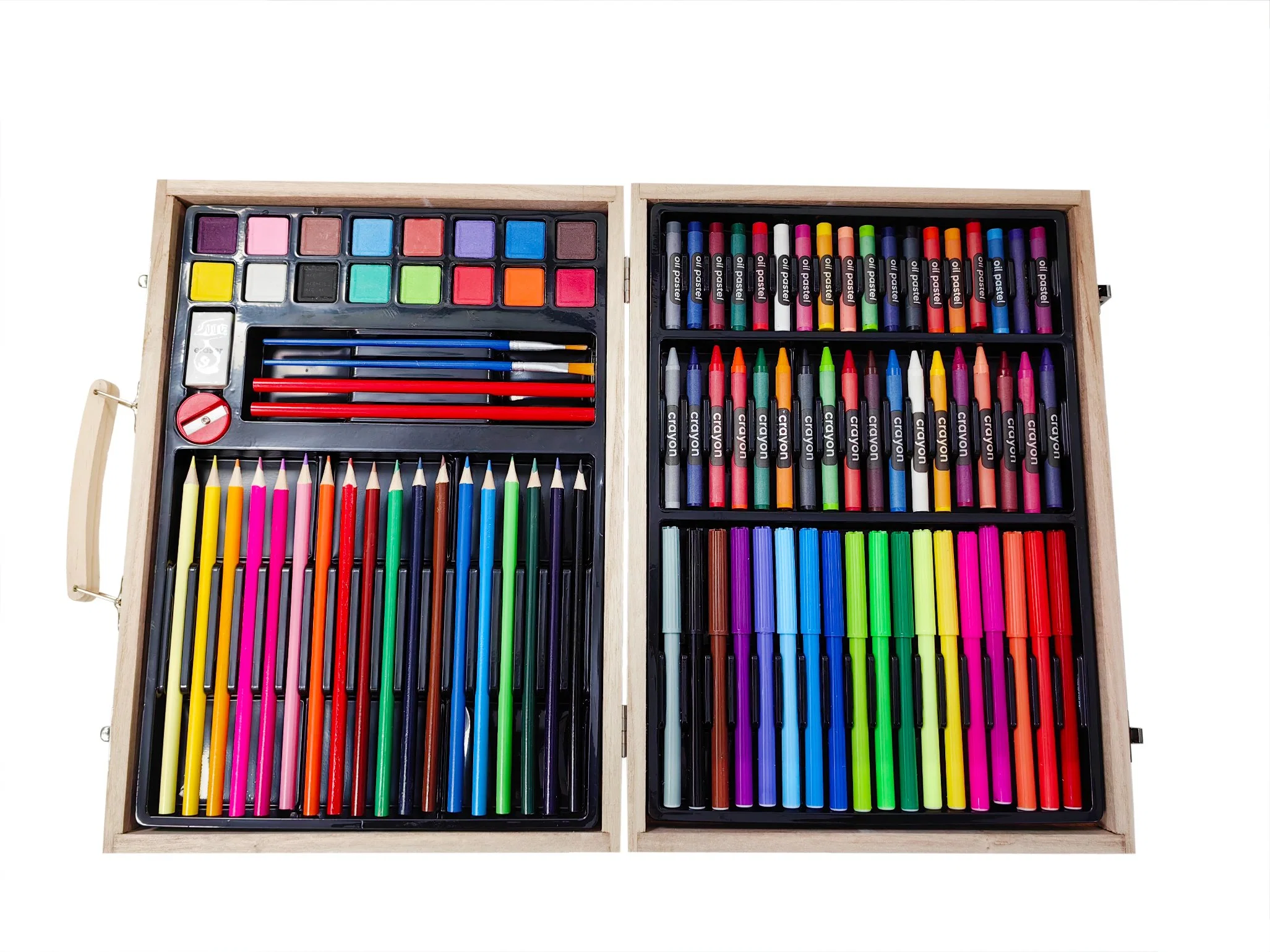 Vente en gros personnalisé 96 PCS Bois Art fournitures peinture pour Enfants