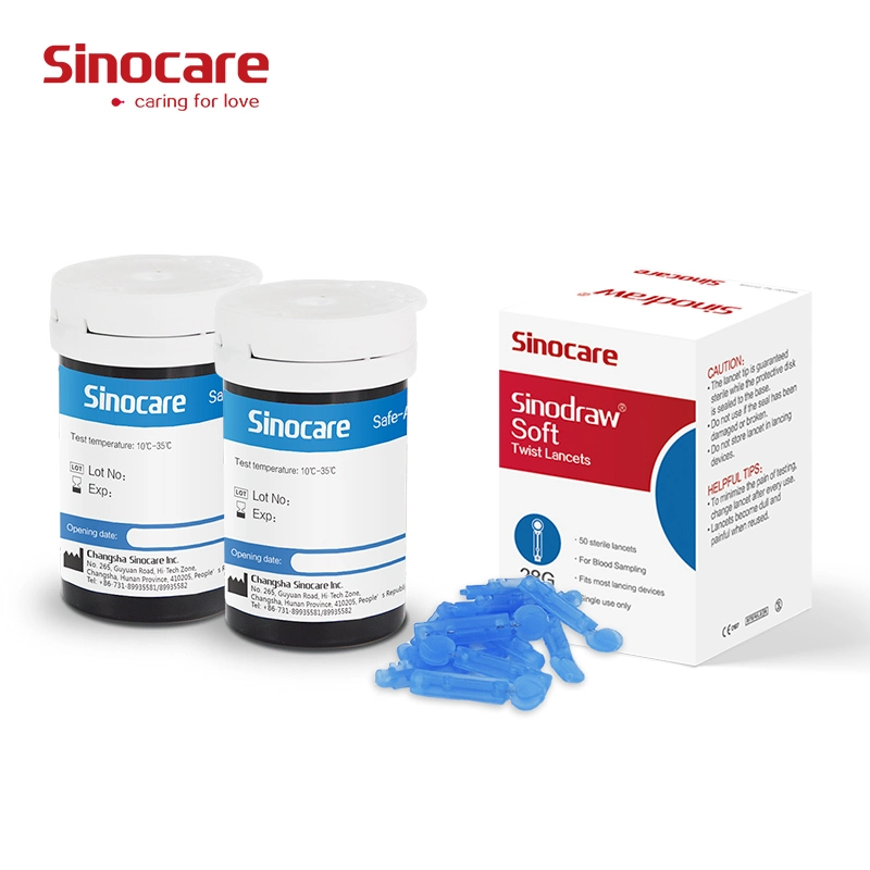 Sinocare Glucose Meter Household Sugar Test Machine Diabetes Testing Kit Blood Glucose Meter with Test Strip