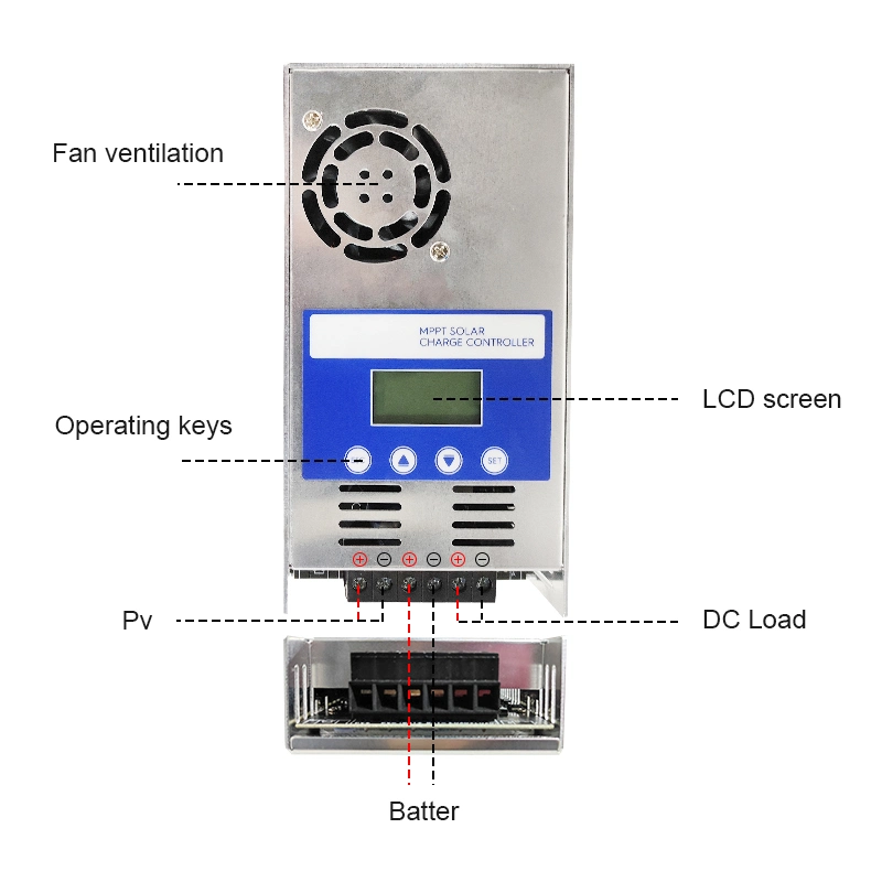 بطارية شمسية بقدرة 12 فولت بجهد 24 فولت وقدرة 36 فولت وبقدرة 48 فولت بقدرة 60 أمبير بقدرة 60 أمبير من نوع MPPT بقدرة 12 فولت وحدة التحكم في الشحن لوحدة التحكم في شاحن محول MPPT الخاص بالمحول غير الشبكي