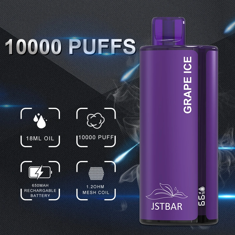 Jst Wholesale/Supplier Best Vape 10000 Puffs 650mAh 0% 3% 5% Disposable/Chargeable Vape Bar