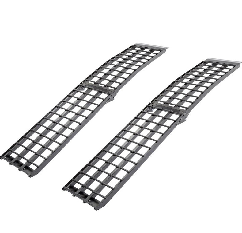 Aluminum Extra-Wide 4-Beam Arched Dual Runner Folding ATV Ramps