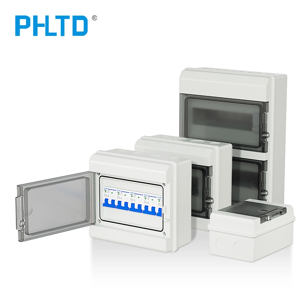 Phpc-6 6 vías superficie PC eléctrico plástico de distribución de control de caja Placas de circuito de panel