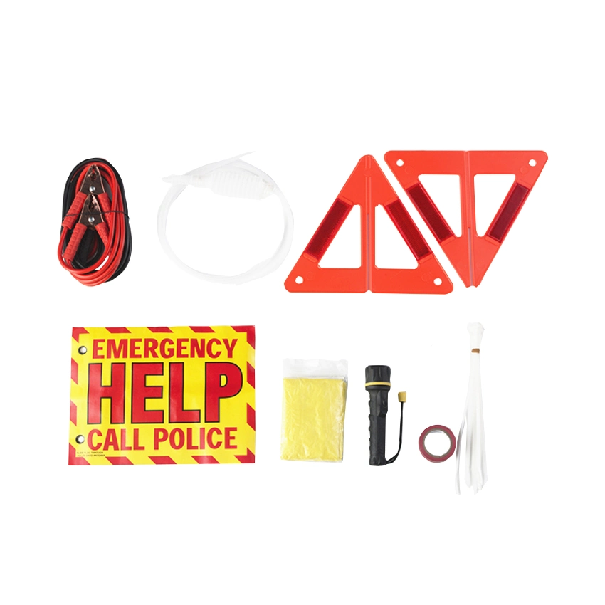 Warnung Dreieck Regenmantel Booster Auto Notfall Kabel-Tool-Set