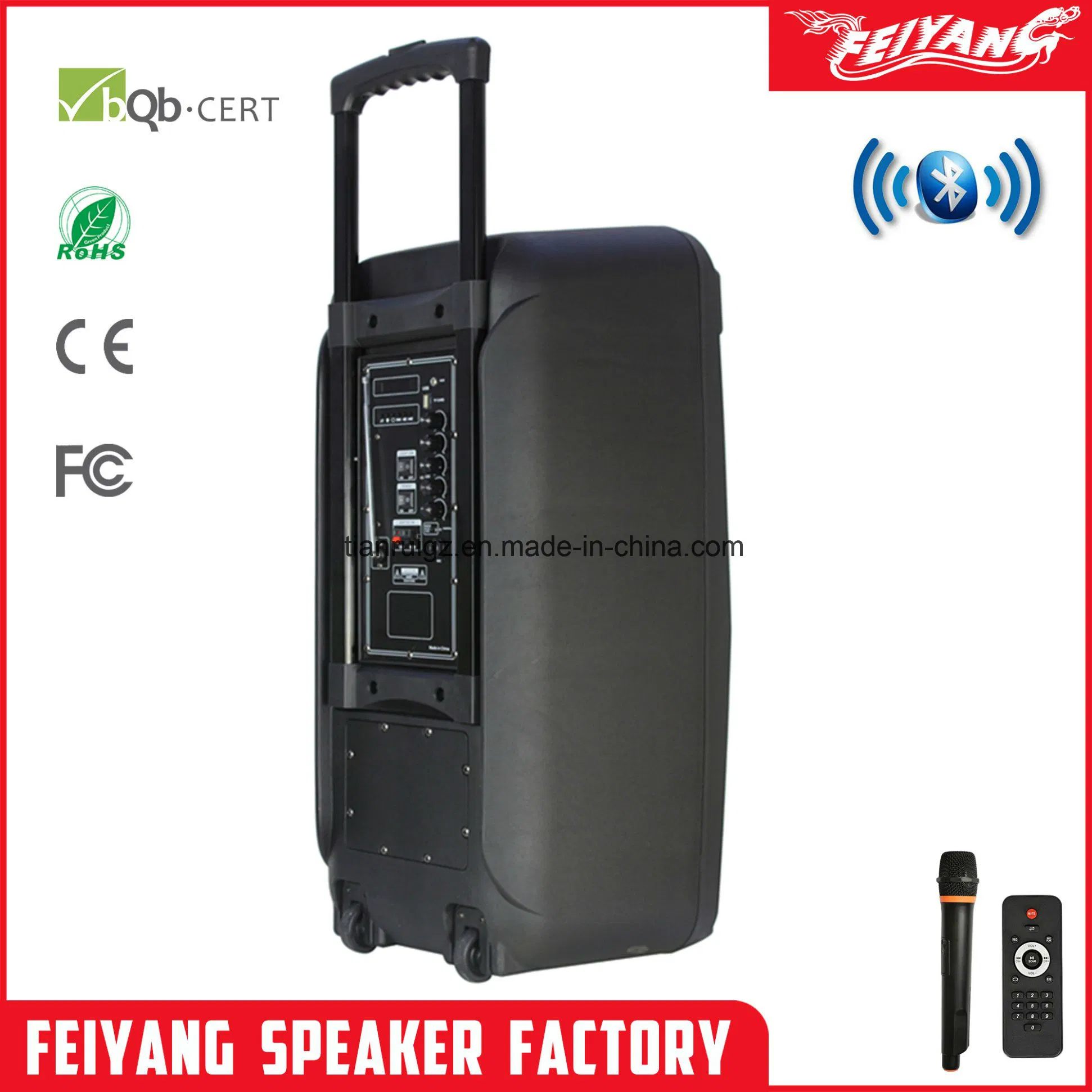 Feiyang Double 10 Inch Big Power Rechargeable Battery Trolley Speaker