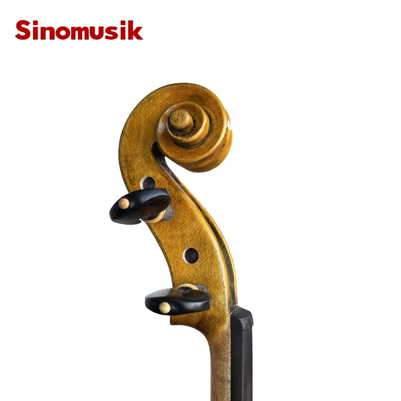 Nice Quality Brokin Skin Oil Varnish Yellow Solid Violin Sinomusic Brand