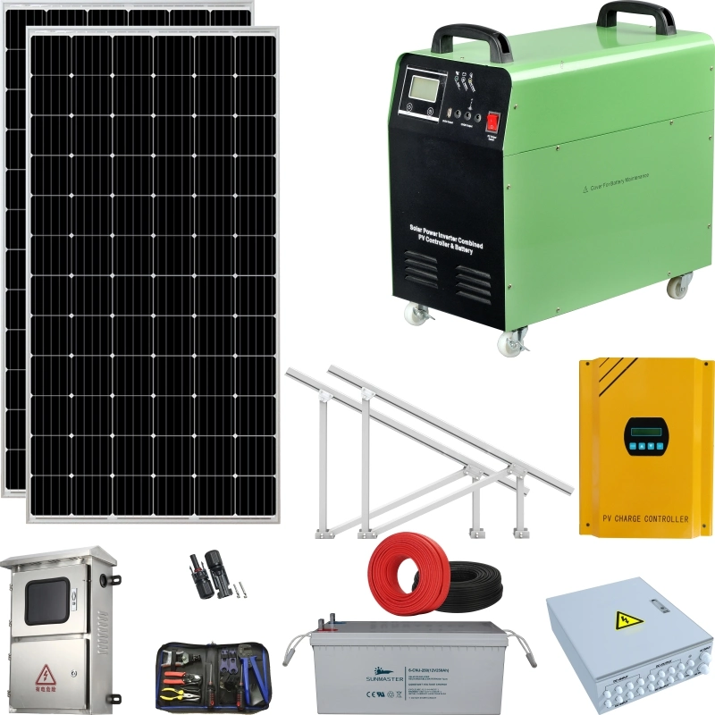 500W 1 Kw Mini Panel Solar generadores de energía libre de la estación de Energía Solar Kit sistema híbrido para el hogar